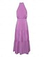 billige Afslappede kjoler-Sleeveless Pleated Chiffon Midi Dress