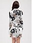 baratos Zip Up Pullover-Camisa Polo de Golfe Feminina Branca de Manga Longa   Proteção Solar   Outono Inverno   Estampa Floral
