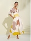 abordables Print Dresses-Floral V Neck Pocket Maxi Dress