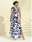 economico Print Dresses-Vestito Casual da Donna  Manica 3 4  Stampa Floreale