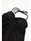 baratos Tankini-Mulheres Roupa de Banho Tankini 2 partes Normal roupa de banho 2 Peças Trajes de banho modestos Bandeau Sem Alças Côr Sólida Com Alças Férias Roupa de Praia Fatos de banho