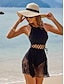 cheap One-Pieces-Lace High Neck One Piece Swimsuit