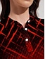abordables Polo Top-Mujer Camisas de polo Rojo Manga Corta Protección Solar Camiseta Plaid A Lunares Ropa de golf para damas Ropa Trajes Ropa Ropa