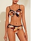 cheap Bikini-Knotted Print Bikini Swimsuit
