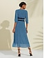 billige Print Dresses-Brand Floral Print Design A Line Midi Dress
