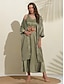 billige Sale-Kvinders Afslappede Kimono Satin Størrelse S M L