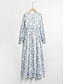 cheap Print Dresses-Paisley Print Chiffon Elastic Waist Maxi Dress