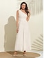 abordables Sale-One Shoulder Sleeveless Chiffon Jumpsuit