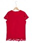 abordables T-shirts-Mujer Saliendo de la parte superior Blusa Algodón Plano Encaje Casual Vacaciones Vintage Moda Manga Corta Escote Redondo Blanco Verano Primavera