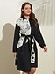 abordables Print Dresses-Graphic Print Belted Shirt Dress
