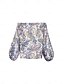 cheap Sale-Satin Boho Paisley Puff Sleeve Off Shoulder Shirt