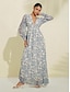 abordables New to Sale-Paisley Chiffon Elastic Maxi Dress