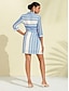 preiswerte Print Dresses-Frauenhemdkleid Minikleid Sommer Frühlingsurlaub