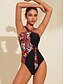 abordables Sale-Triangle Bikini Contrast Floral Print Swimsuit