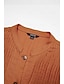 baratos Vestidos Casuais-Linen Solid Standing Collar Midi Dress