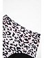 preiswerte Tankini-Frauen Leopard Druck Quadrat Badeanzug Bikini