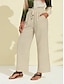 abordables Pants-Pantalon femme 100% coton  quotidien  poche  taille SML