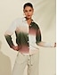 economico Sale-Camicia Casual Donna in Lino con Design Ombre