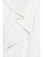 economico Sale-Vestito Elegante Asimmetrico Bianco a Manica Corta