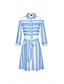 economico Print Dresses-Abbigliamento Feminile Mini Abito Camicia Geometrico con Cintura