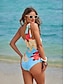 billige One-pieces-Fruit Pattern Shoulder Tie One Piece Swimsuit