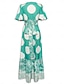 billige Print Dresses-Polka Dot Tie Belt Maxi Dress