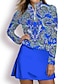 abordables Zip Up Pullover-Mujer Camisas de polo Blanco Rosa Azul Marino Oscuro Manga Larga Protección Solar Camiseta Cachemir Otoño Invierno Ropa de golf para damas Ropa Trajes Ropa Ropa