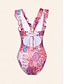 preiswerte Einteiler-Ruffle Floral Tie Back Swimsuit