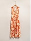 economico Print Dresses-Cotton Floral Sleeveless Maxi Dress