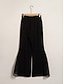 billige Pants-Elegant Chiffon Modal Bell Bottom Trousers