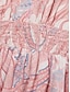 billige Print Dresses-Floral Chiffon V Neck Corset Maxi Dress