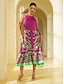 abordables Print Dresses-Geometric Sleeveless Midi Dress