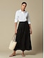 baratos Skirts-Button Up Tencel Maxi Skirt