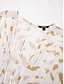 abordables Print Dresses-Print V Neck Belted Maxi Dress
