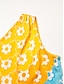 economico Blouses-Satin Floral Print Sleeveless Tunic