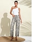abordables Pants-Wide Leg Ankle Length Cropped Pants