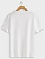 billige T-Shirts-Mænds Grafisk T shirt Streetwear Bomuld Sort Hvidmode