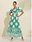 abordables New to Sale-Polka Dot V Neck Belted Maxi Dress