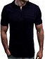 cheap Polos-Men&#039;s Golf Shirt Tennis Shirt Solid Color Collar Sports Outdoor Daily Short Sleeve Tops Casual Fashion Slim Fit Navy White Black / Wet and Dry Cleaning / golf shirts