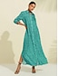 economico Print Dresses-Sequin Leopard Print Maxi Shirt Dress