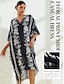 billige Print Dresses-Tropical Satin Floral Midi Casual Dress