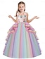 cheap Girls&#039; Dresses-Kids Princess Unicorn Rainbow Party Dress