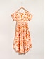 economico Print Dresses-Elegant Satin Beaded Shirred Maxi Dress