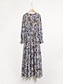 preiswerte Print Dresses-Floral Chiffon V Neck Maxi Dress