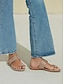 billige Flade sko til damer-Kvinders Elegante Bohemia Rhinestone Strand Sandaler