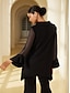 abordables Blouses-High Neck Flare Cuff Modal Blouse