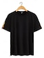 economico T-Shirts-Maglietta a maniche corte moda moda uomo 100% cotone nero bianco maglietta strada estate vacanza