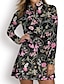 abordables Zip Up Pullover-Femme T-shirt POLO Noir manche longue Protection Solaire Top Floral Automne Hiver Vêtements de golf pour femmes, tenues, vêtements