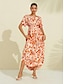 billige Print Dresses-Satin Beaded Square Neck Maxi Dress