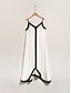 abordables Robes Décontracté-Brand Solid Irregular Hem V Neck Slip Dress